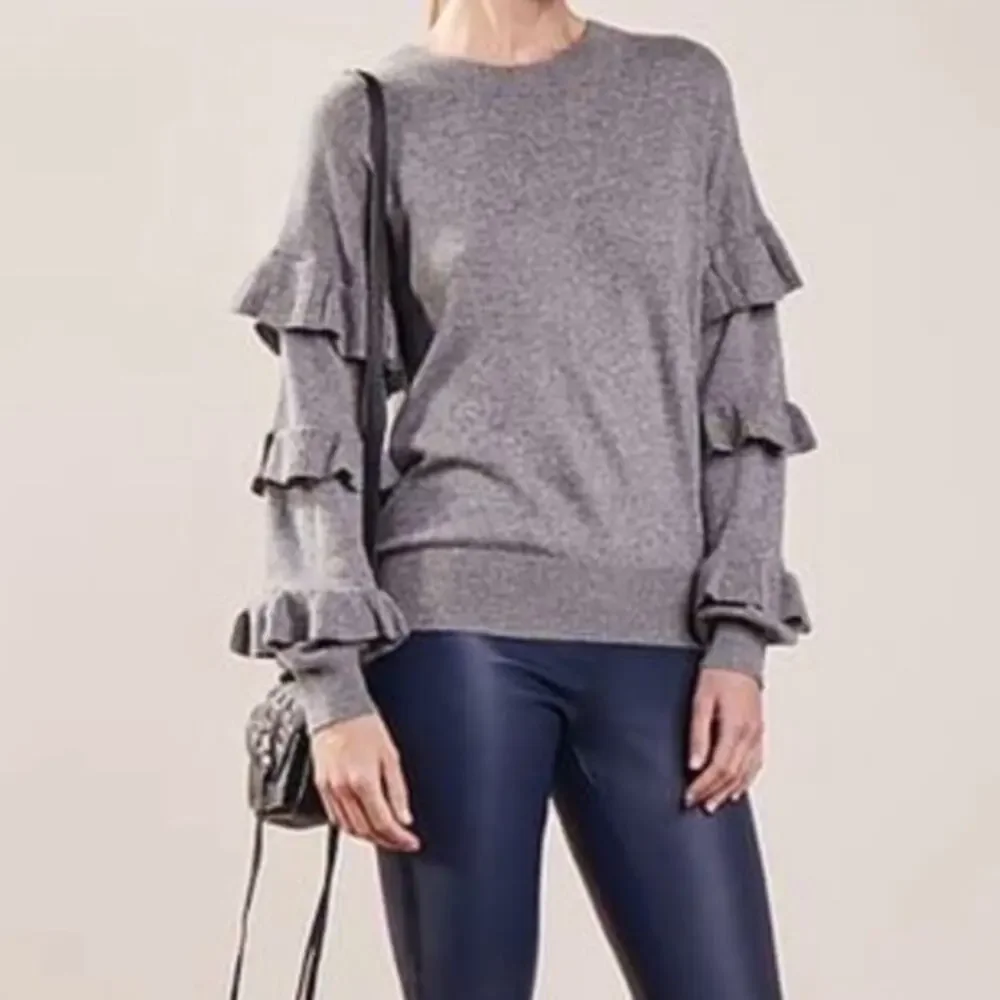 J. Crew ruffle sleeve sweater
